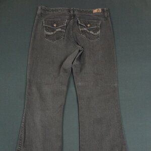 LEE MIDRISE BOOTCUT WOMENS JR BLACK JEANS SIZE 18 SHORT L398